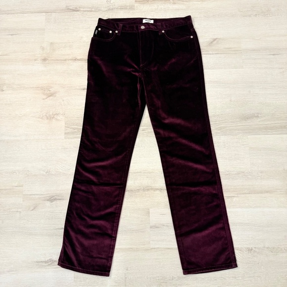 Vintage MOSCHINO Men’s Purple Velvet Jeans Size 34 - Picture 4 of 13